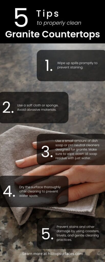 5-Tips-to-Properly-Clean-Granite-Countertop-by-Hilltop-Surfaces