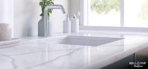 White Quartz Bathroom Countertop