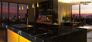 Black and Gold Marble Countertops